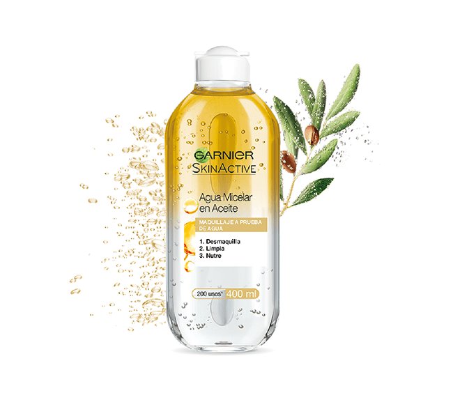 Agua micelar bifásica Garnier con aceite de Argán